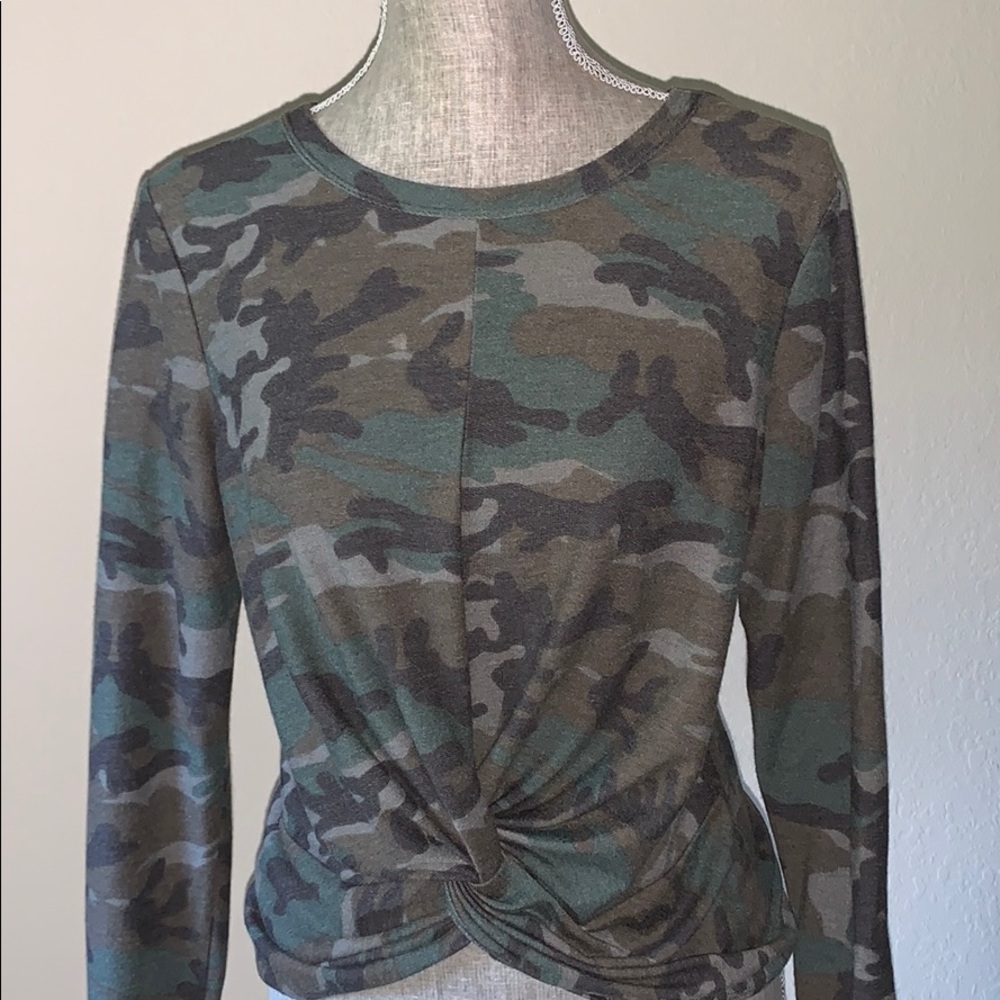πΊπ¦HOST PICK!!Anthropology Drew Camo Top - Picture 4 of 11